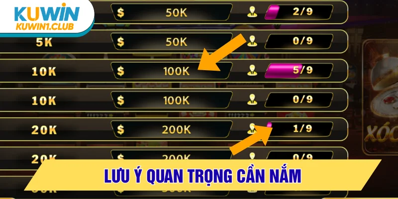 Chú ý khi áp dụng cách chơi xóc đĩa